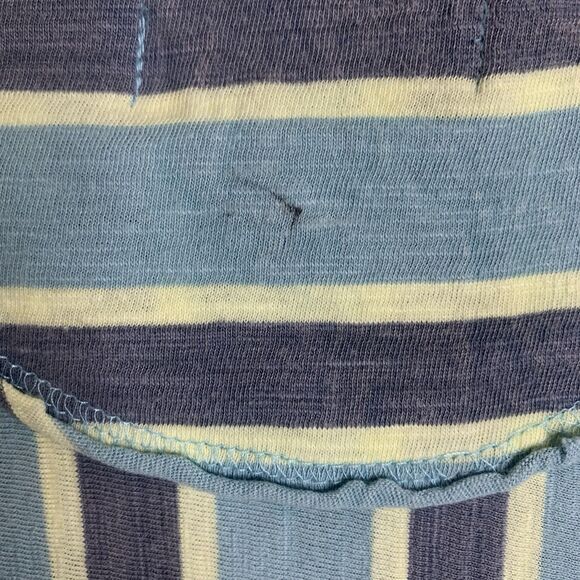 Free People Get Real T-Shirt Oversized Medium S/S Color-block Striped Green New - Picture 14 of 16